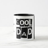Naam Modern Black en White Cool Dad Mok (Midden)
