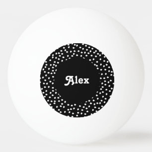 Naam Modern Leuk Polka Dot Zwart-wit Pingpongballen