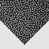 Naam Modern Leuk Polka Dot Zwart-wit Tissuepapier (Detail)