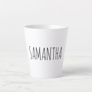 Naam moderne typografie latte mok
