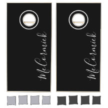 Naam moderne zwarte en witte scriptfamilie