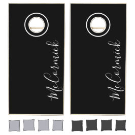 Naam moderne zwarte en witte scriptfamilie