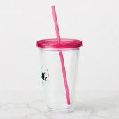 Naam monogram acryl tumbler glazen (Links)