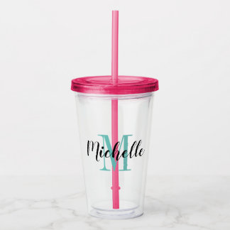Naam monogram acryl tumbler glazen