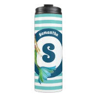 Naam Monogram Beauful Mermaid Turquoise Stripes