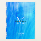 Naam Monogram Blauw Planner (Voorkant)