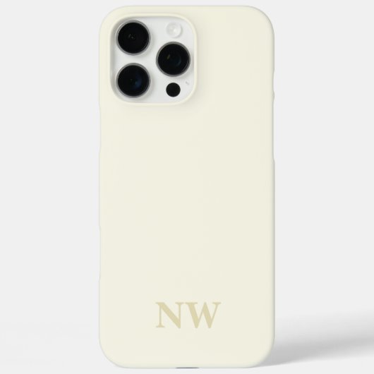 Naam Monogram Classic Minimalist Case-Mate iPhone Case (Achterkant)