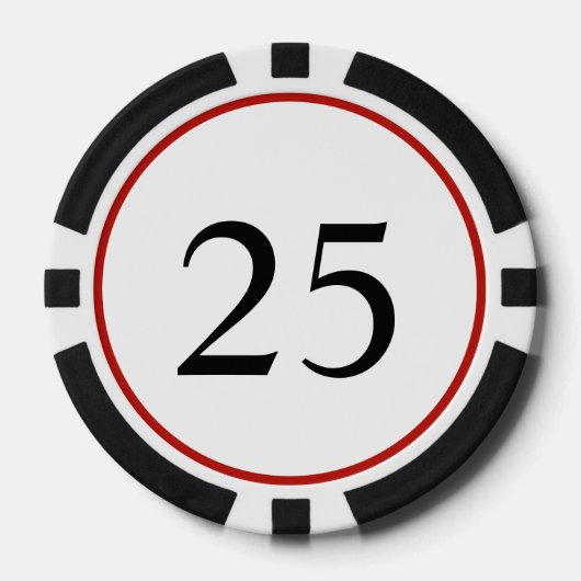 Naam Monogram en Nummer Bedrag Speciaal Cadeau Poker Chips (Voorkant)