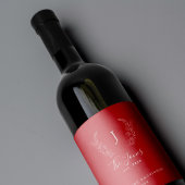 Naam monogram familienaam klasbare elegante sjablo wijn etiket