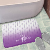 Naam Monogram Farmhouse Lavender Flower Pattern Badmat