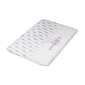 Naam Monogram Farmhouse Lavender Flower Pattern Badmat (Gekanteld)