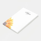 Naam Monogram Floral Post-it® Notes (Schuin)