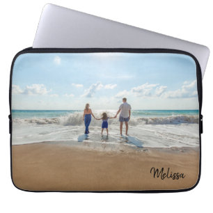 Naam Monogram foto Laptop Sleeve