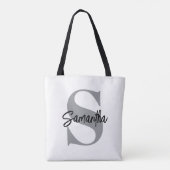 Naam Monogram Initiaal Draagtas (Achterkant)