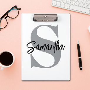 Naam Monogram Initiaal Klembord