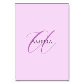 Naam Monogram Initiaal Letter Orchidee & Lila Kaart (Achterkant)
