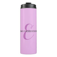 Naam Monogram Initiaal Letter Orchidee & Lila