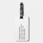 Naam Monogram Initiaal personaliseren Bagagelabel (Achterkant verticaal)