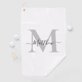 Naam Monogram Initiaal personaliseren Golfhanddoek (Insitu)