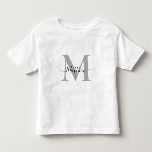 Naam Monogram Initiaal personaliseren Kinder Shirts (Voorkant)