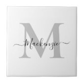 Naam Monogram Initiaal personaliseren Tegeltje (Voorkant)