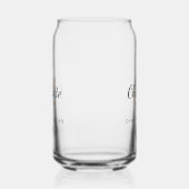 Naam monogram initiaal script blikvorm glas (Links)
