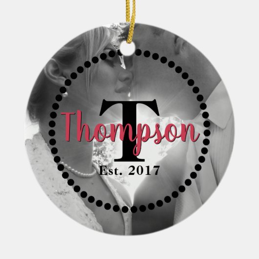 Naam monogram keramisch ornament (Voorkant)