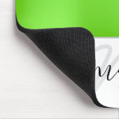 Naam Monogram Minimaal Fris Groen Wit Modern Muismat (Hoek)