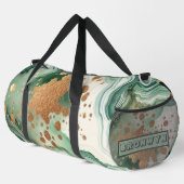 Naam Monogram Moderne Gouden &Green Geode | Plunjezak (Rechterhoek)