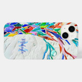 Naam Monogram Mosaic Case-Mate iPhone Case (Achterkant (horizontaal))