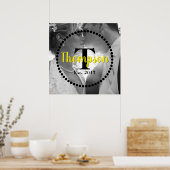 Naam monogram poster (Keuken)