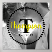 Naam monogram poster (Voorkant)