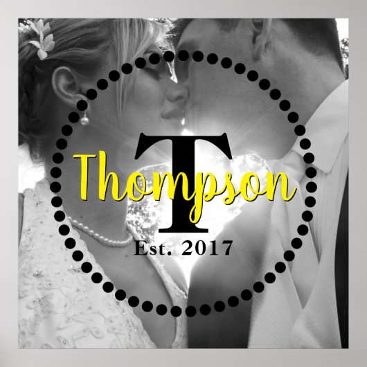 Naam monogram poster (Voorkant)