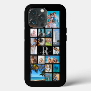 Naam Monogram Script 17 Aangepaste kleur voor foto iPhone 13 Pro Hoesje