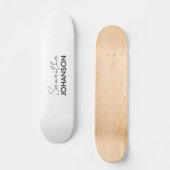 Naam Monogram script | Modern minimalist Skateboard (Voorkant)