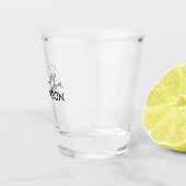 Naam Monogram script | Moderne, minimalistische vr Shot Glas (Rechts)