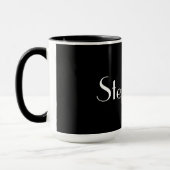 Naam Monogram Sjabloon Black White Cute Gift 2022 Mok (Links)