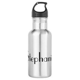 Naam Monogram Sjabloon zwart-wit Cool Gift Waterfles