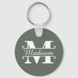 Naam monogram sleutelhanger