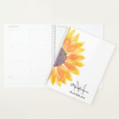 Naam Monogram Waterverf Zonnebloem Planner (Display)