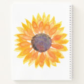 Naam Monogram Waterverf Zonnebloemzakboek Notitieboek (Achterkant)