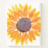 Naam Monogram zonnebloem Notitieboek (Achterkant)