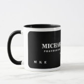 Naam Monogrammed Modern Black Mok (Links)
