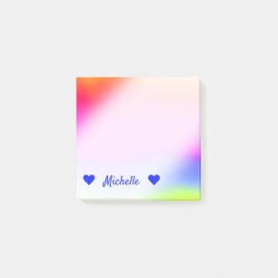 Naam + Multicolored regenboogachtige patroonnotiti Post-it® Notes
