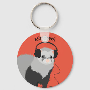 Naam Music Lover Ferret Sleutelhanger