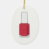 Naam Nail Poolse fles Keramisch Ornament (Voorkant)