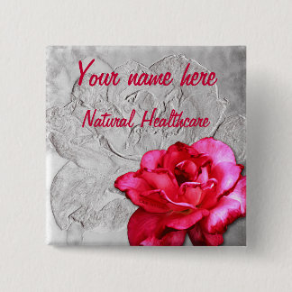 Naam natuurlijke gezondheidszorg Tage Vierkante Button 5,1 Cm