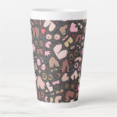 Naam neutraal borstpatroon latte mok (Voorkant)