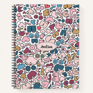 Naam neutraal borstpatroon notitieboek