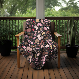 Naam neutraal borstpatroon strandlaken